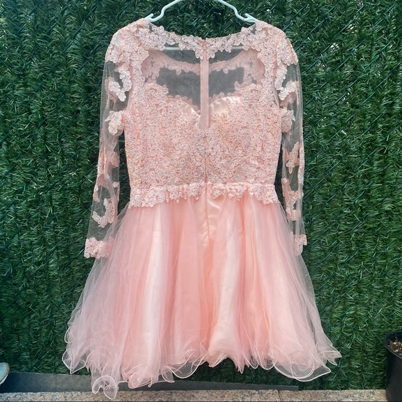 Short Pink Prom Dress - Picture 2 of 5